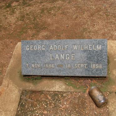 LANGE Georg Adolf Wilhelm 1886-1898