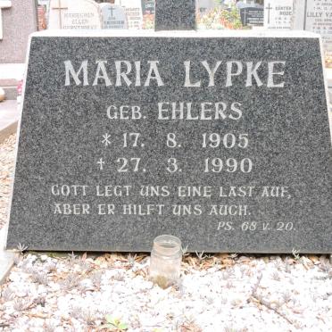 LYPKE Maria nee EHLERS 1905-1990