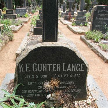 LANGE K.E. Gunter 1930-1960