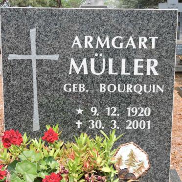 MÜLLER Armgart nee BOURQUIN 1920-2001