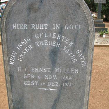 MULLER H.C. Ernst 1884-1931