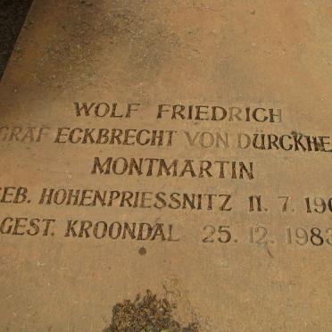 MONTMARTIN Wolf Friedrich 1902-1983