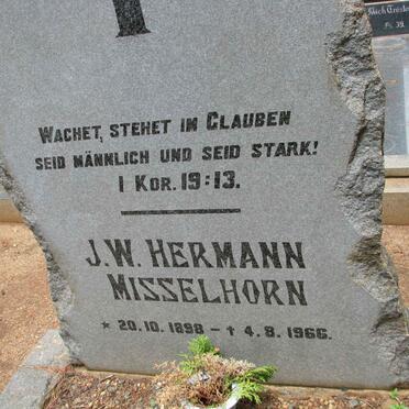 MISSELHORN J.W. Hermann 1898-1966