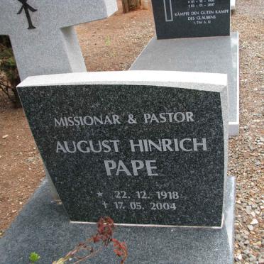 PAPE August Hinrich 1918-2004