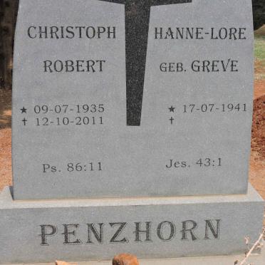 PENZHORN Christoph Robert 1935-2011 &amp; Hanne-Lore GREVE 1941-