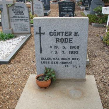 RODE Gunter H. 1909-1993