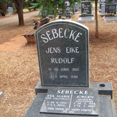 SEBECKE Jurgen Hinrich Johannes 1934-2007 &amp; Eva Marie GRUNWALD 1933-2004