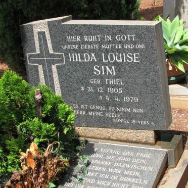 SIM Hilda Louise nee THIEL 1905-1979