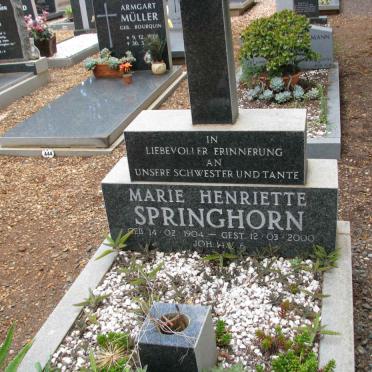SPRINGHORN Marie Henriette 1904-2000