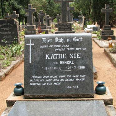 SIE Kathe nee HENCKE 1905-1960