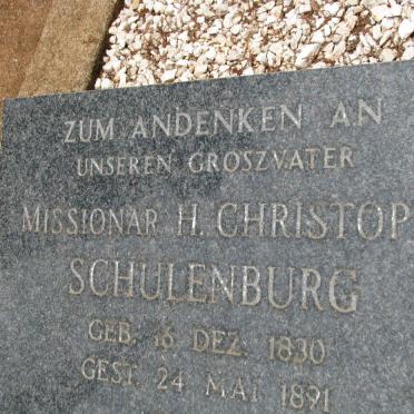 SCHULENBURG H. Christoph 1830-1891