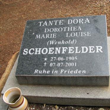 SCHOENFELDER Dorothea Marie Louise nee WENHOLD 1905-2001