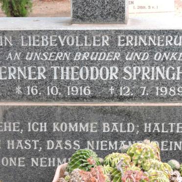 SPRINGHORN Werner Theodor 1916-1989