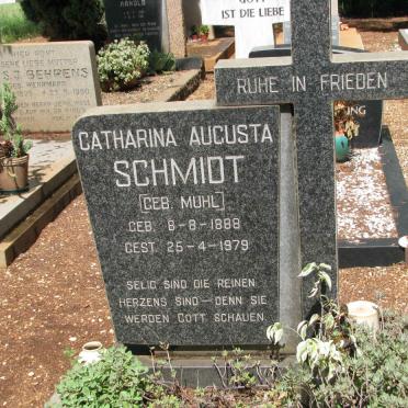 SCHMIDT Catharina Augusta nee MUHL 1888-1979