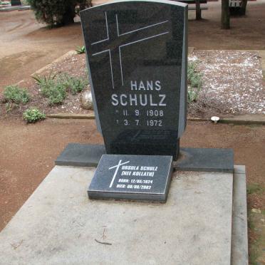 SCHULZ Hans 1908-1972 :: SCHULZ Ursula nee KOLLATH 1924-2002