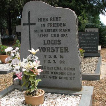 VORSTER Louis 1914-1992
