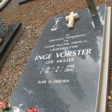 VORSTER Inge nee MULLER 1918-2007