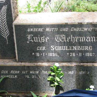 WEHRMANN Luise nee SCHULENBURG 1896-1962