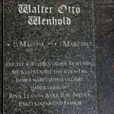 WENHOLD Walter 1911-1973 :: WENHOLD Walter Otto 1953-2017