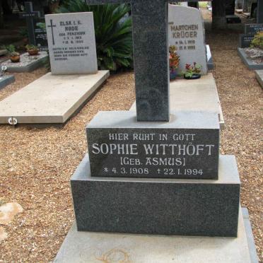 WITTHÖFT Sophie nee ASMUS 1908-1994