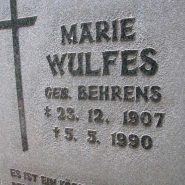 WULFES Marie nee BEHRENS 1907-1990