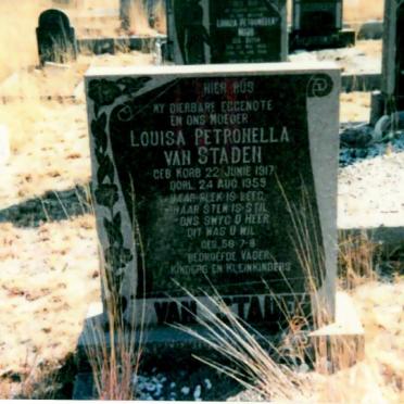 STADEN Louisa Petronella, van nee KORB 1917-1959