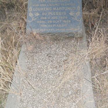 PLESSIS Lourens Martunus, du 1926-1926