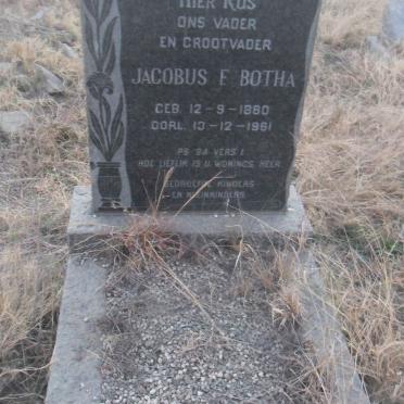 BOTHA Jacobus F. 1880-1961