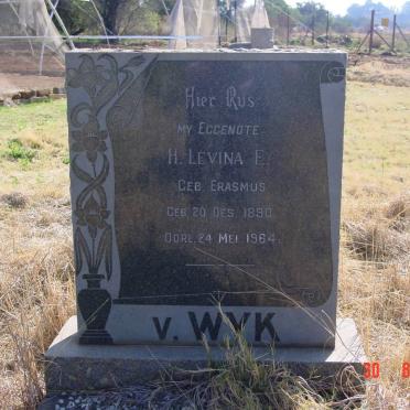 WYK H. Levina E., v. nee ERASMUS 1890-1964
