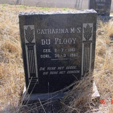 PLOOY Catharina M.S., du 1961-1962