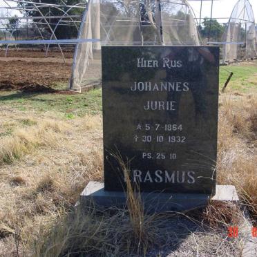 ERASMUS Johannes Jurie 1864-1932