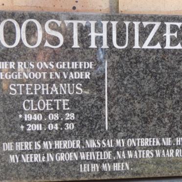 OOSTHUIZEN Stephanus Cloete 1940-2011