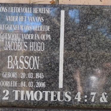 BASSON Jacobus Hugo 1945-2006