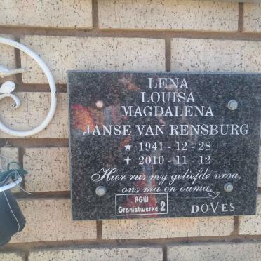 RENSBURG Lena Louisa Magdalena, Janse van 1941-2010