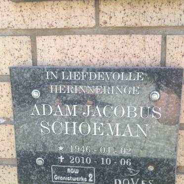 SCHOEMAN Adam Jacobus 1946-2010