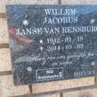 RENSBURG Willem Jacobus, Janse van 1942-2014