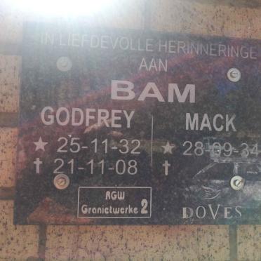 BAM Godfrey 1932-2008 &amp; Mack 1934-