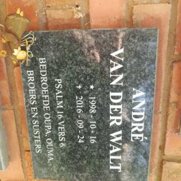 WALT André, van der 1998-2016