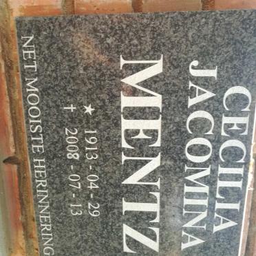 MENTZ Cecilia Jacomina 1913-2008