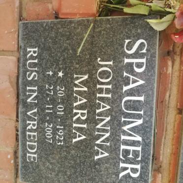 SPAUMER Johanna Maria 1923-2007