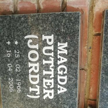 PUTTER Magda nee JORDT 1966-2006
