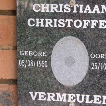 VERMEULEN Christiaan Christoffel 1950-2008 &amp; Gertruida Christina 1954- 