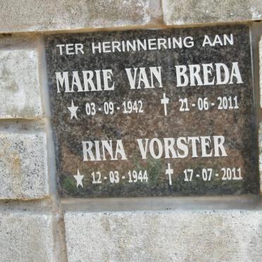 BREDA Marie, van 1942-2011 :: VORSTER Rina 1944-2011