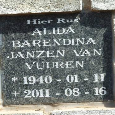 VUUREN Alida Barendina, Janzen van 1940-2011