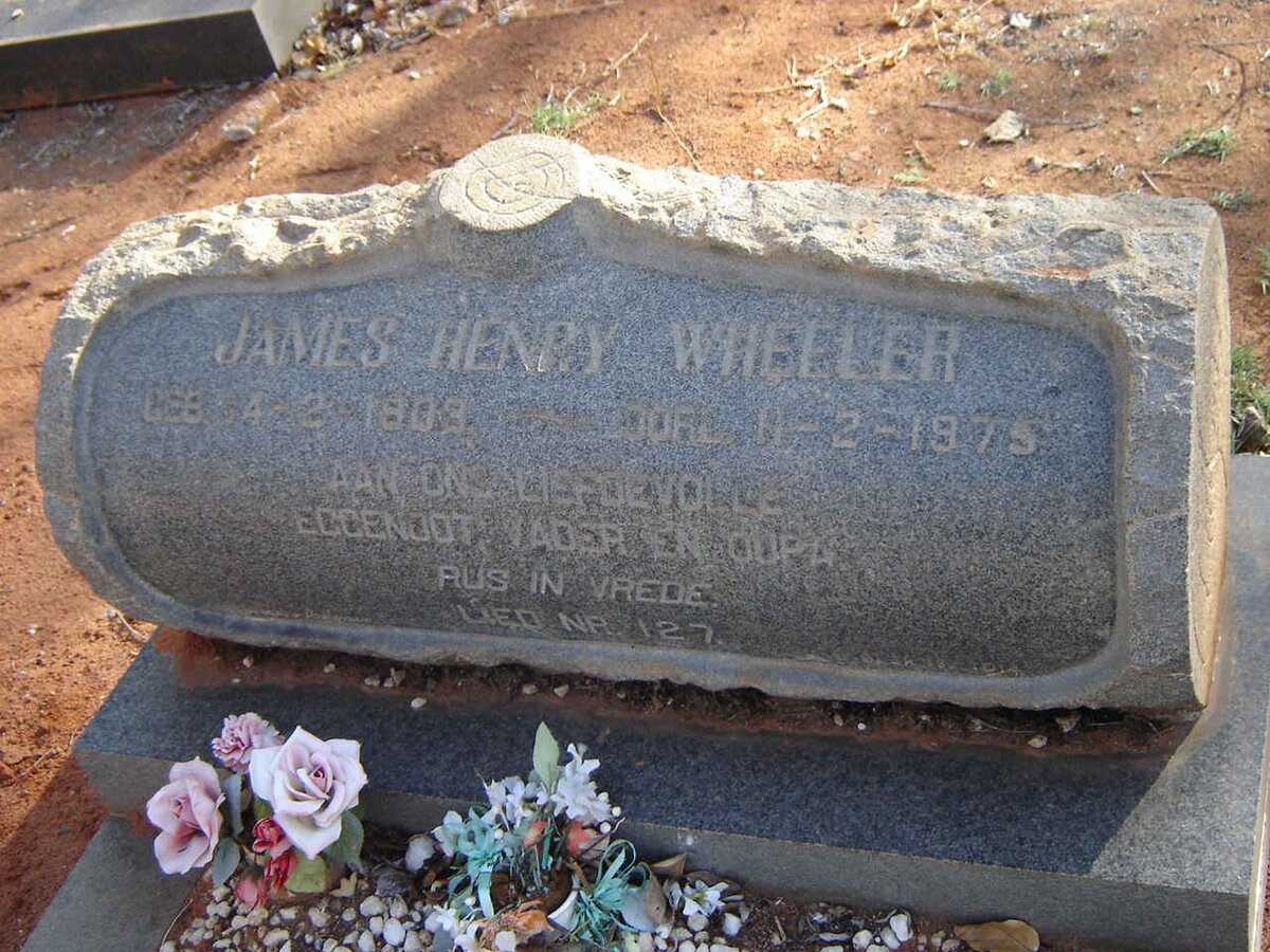 WHEELER James Henry [1883]-1975
