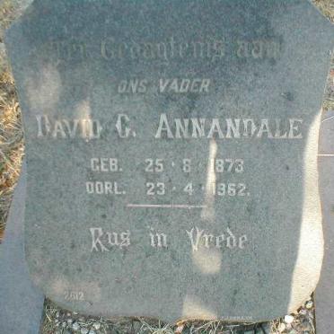 ANNANDALE David C. 1873-1962