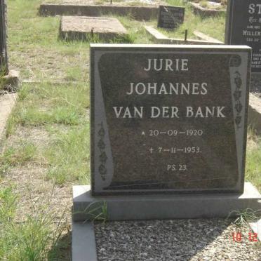 BANK Jurie Johannes, van der 1920-1953