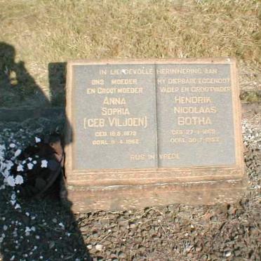 BOTHA Hendrik Nicolaas 1869-1953 &amp; Anna Sophia VILJOEN 1873-1962