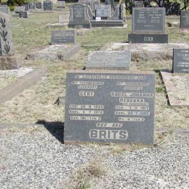 BRITS Gert 1899-1970 &amp; Ragel Johanna Rebekka BEZUIDENHOUT 1917-1995