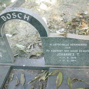 BOSCH Johannes T. 1925-1984 &amp; Heiletjie M.M. VOS 1936-?